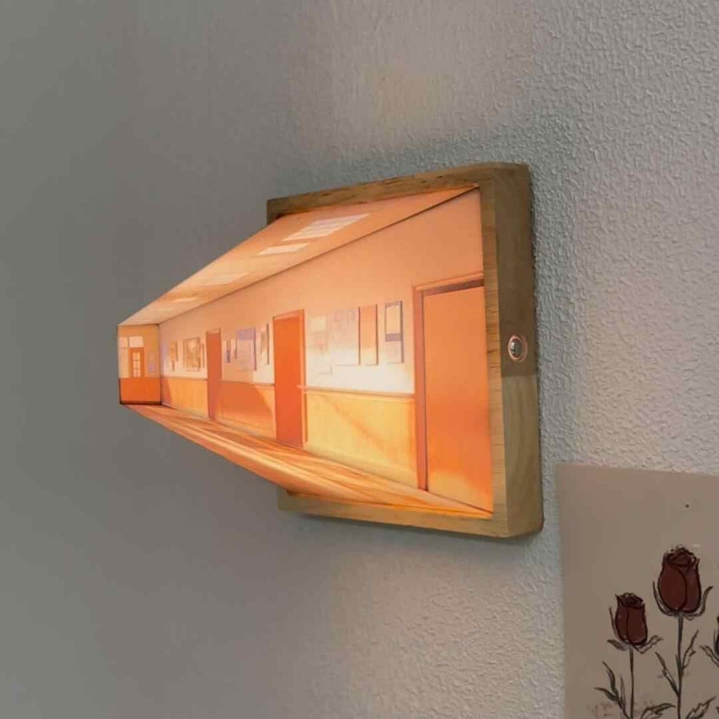 3d Naked Eye Vision Wooden Wall Lamp