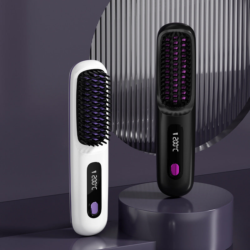 2-in-1 Electric Hair Straightening Comb – Tame Frizz Instantly!