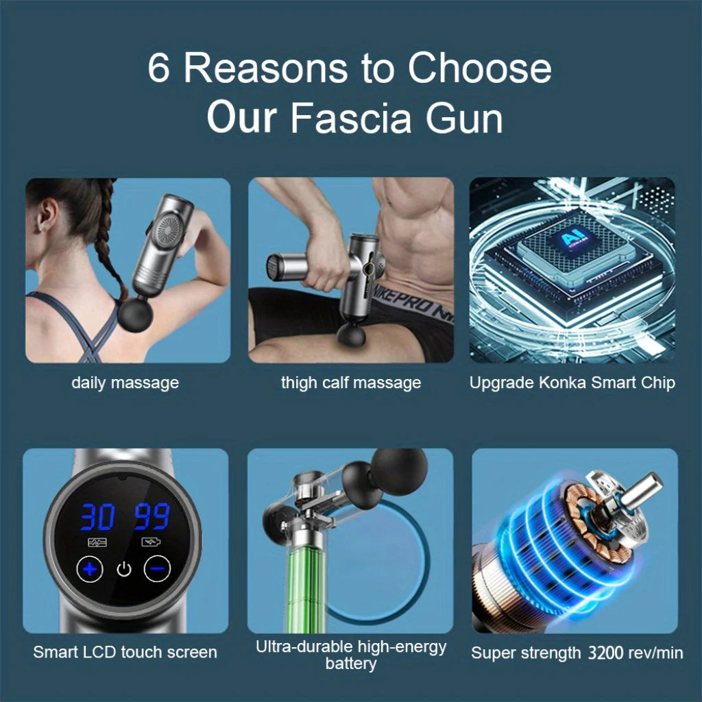 Portable Fascia Gun Vibration Massage Gun For Body Neck