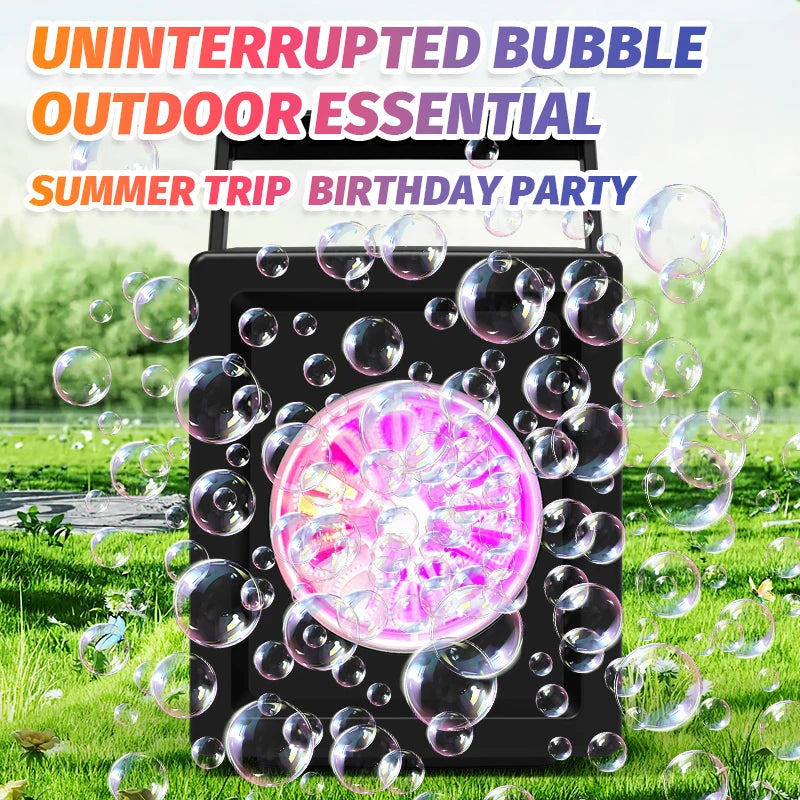 Electric Bubble Blower Toy – 10-Hole Handheld Bubble Machine for Outdoor Fun
