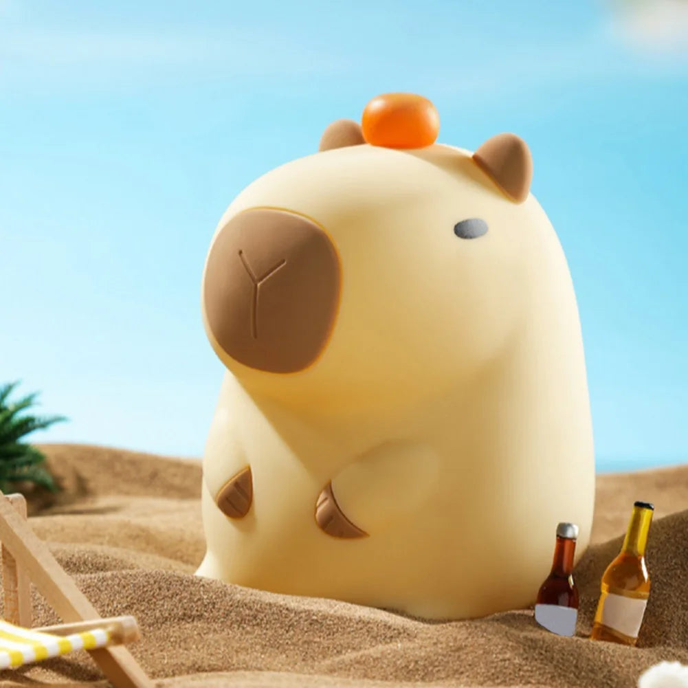 Cute Capybara Silicone Night Light Lamp
