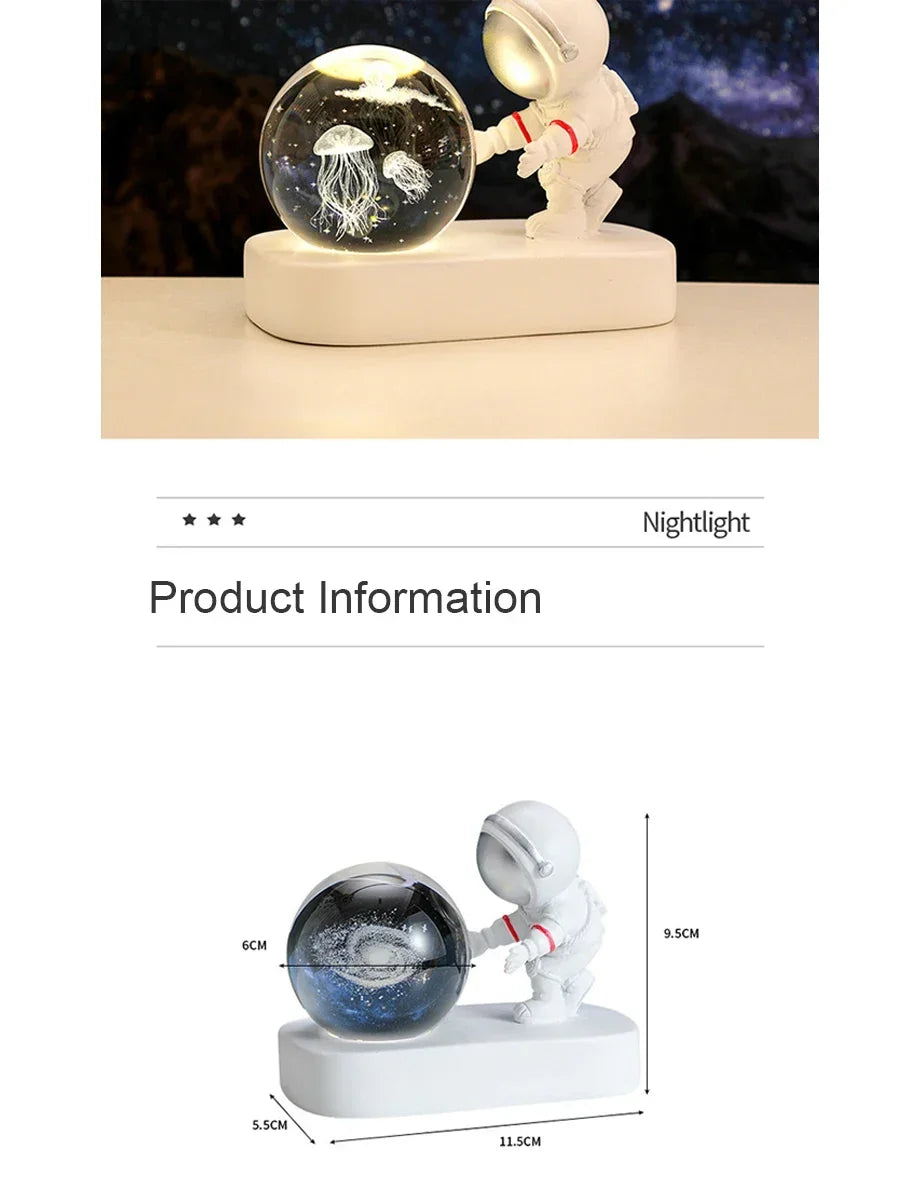 Astronaut Starry Sky Crystal Ball Night Light