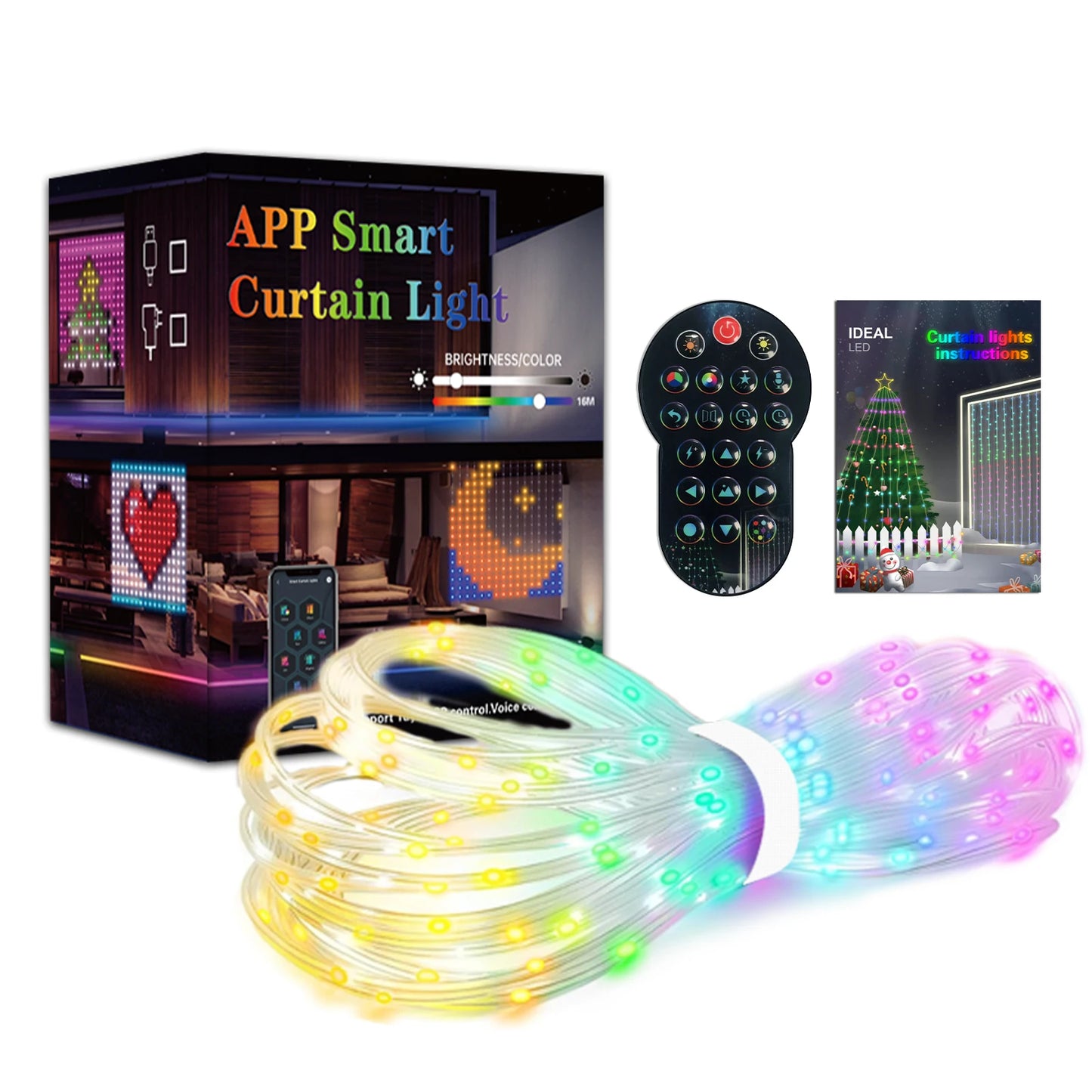 Smart RGB Curtain String Lights