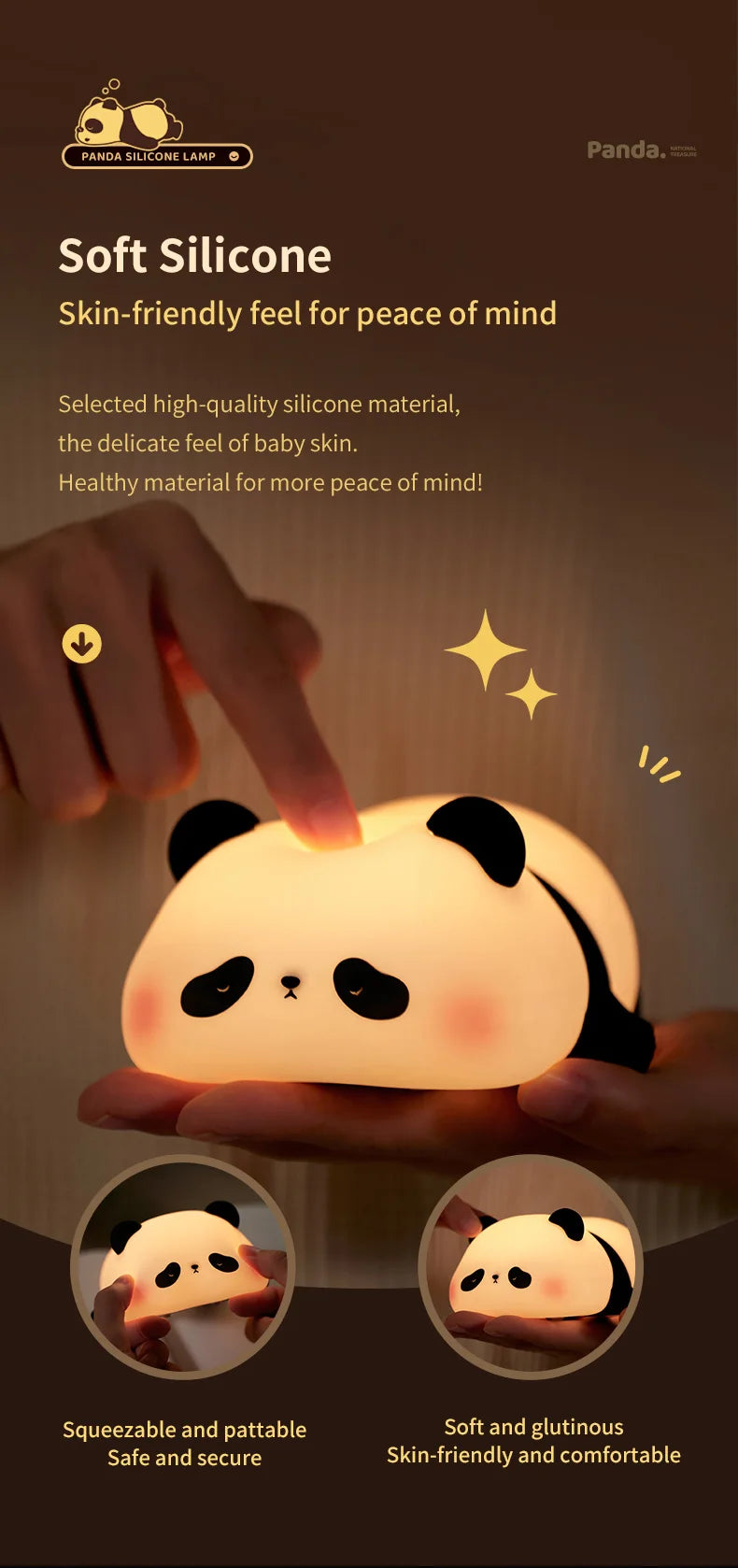 Mini Cute Panda Small Creative Night Light