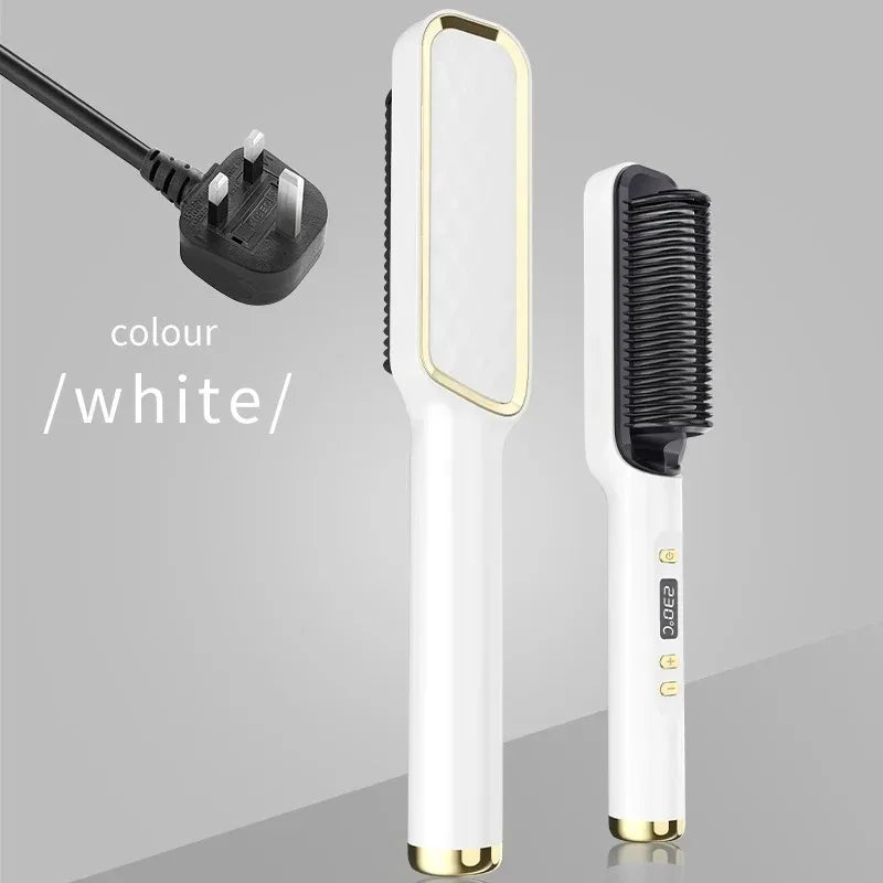 Electric Hair Straightening Brush Heating Hot Comb