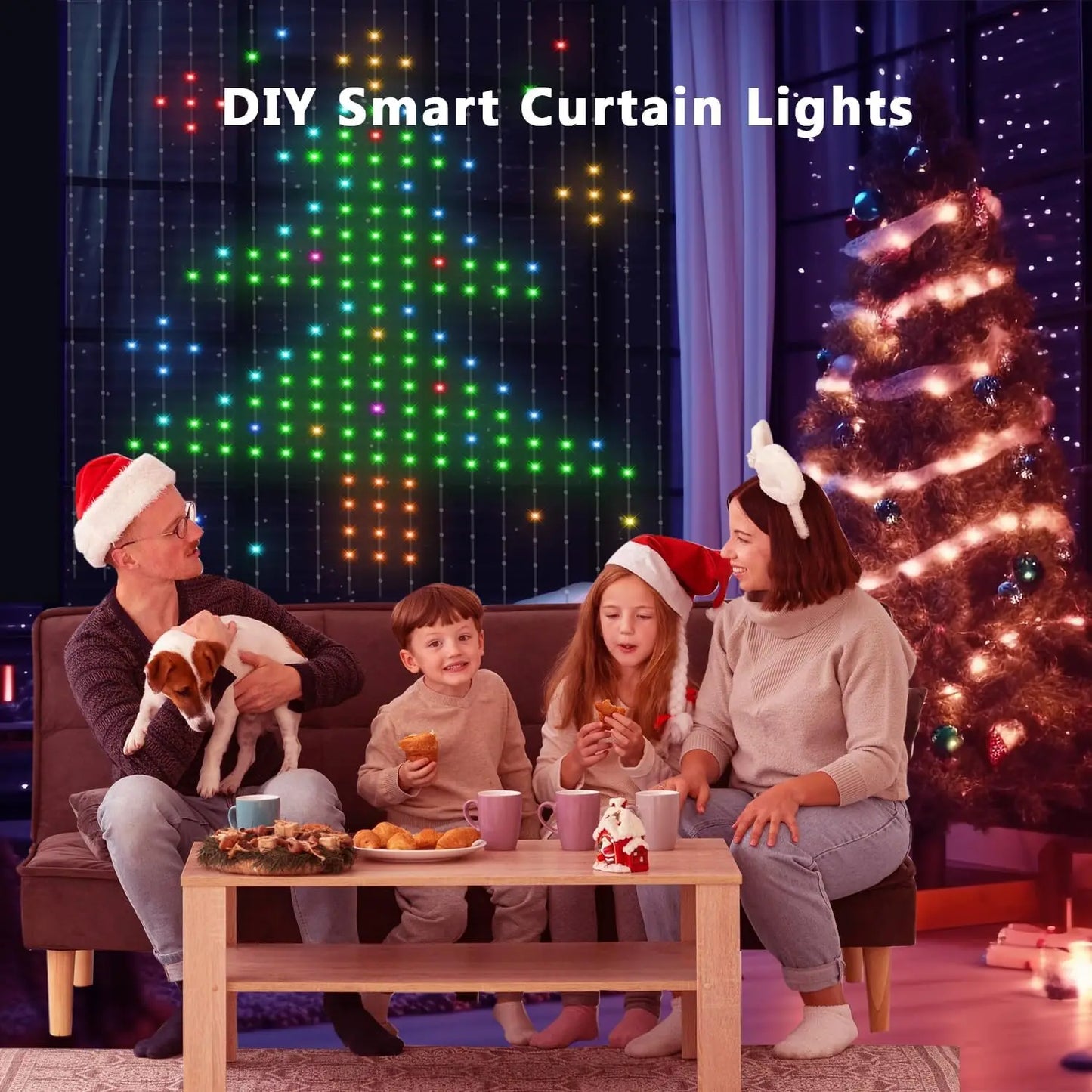 Smart RGB Curtain String Lights