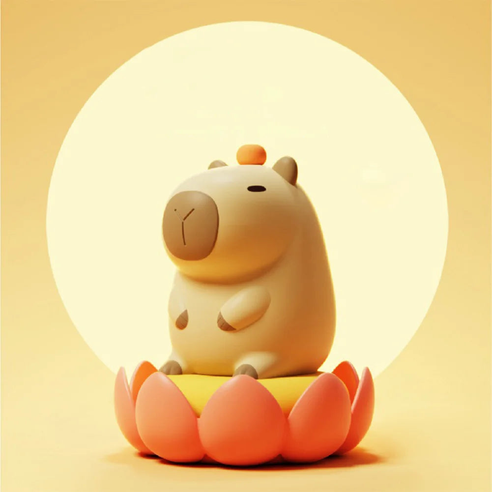 Cute Capybara Silicone Night Light Lamp