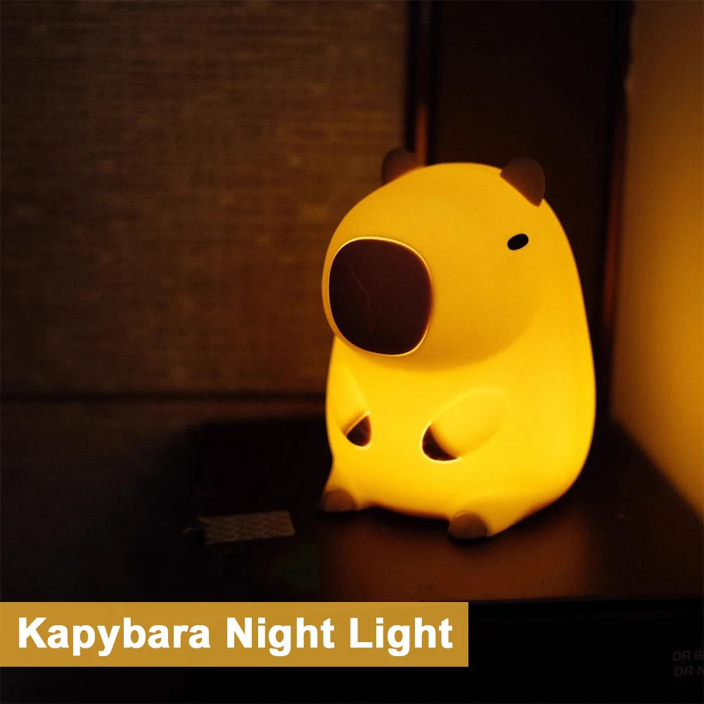 Cute Capybara Silicone Night Light Lamp