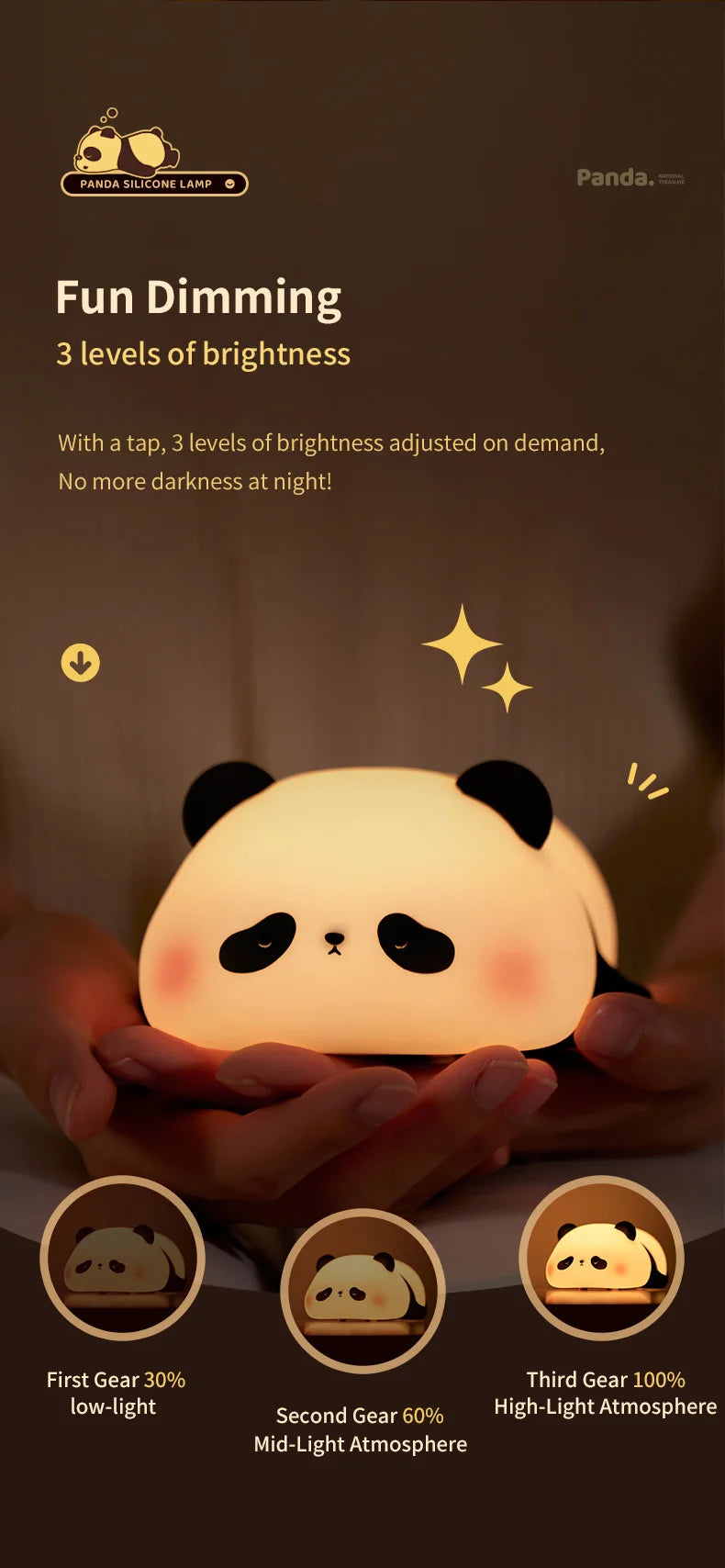 Mini Cute Panda Small Creative Night Light