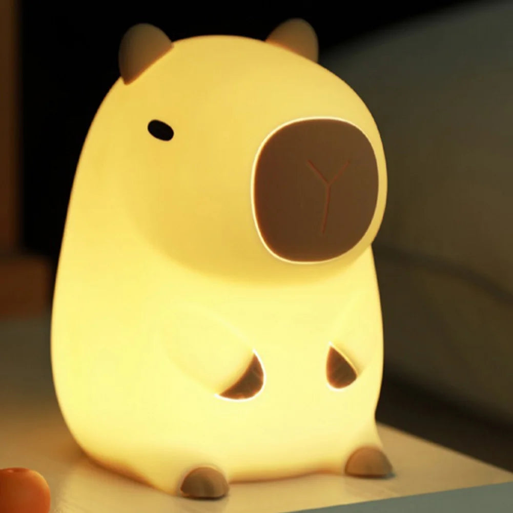 Cute Capybara Silicone Night Light Lamp