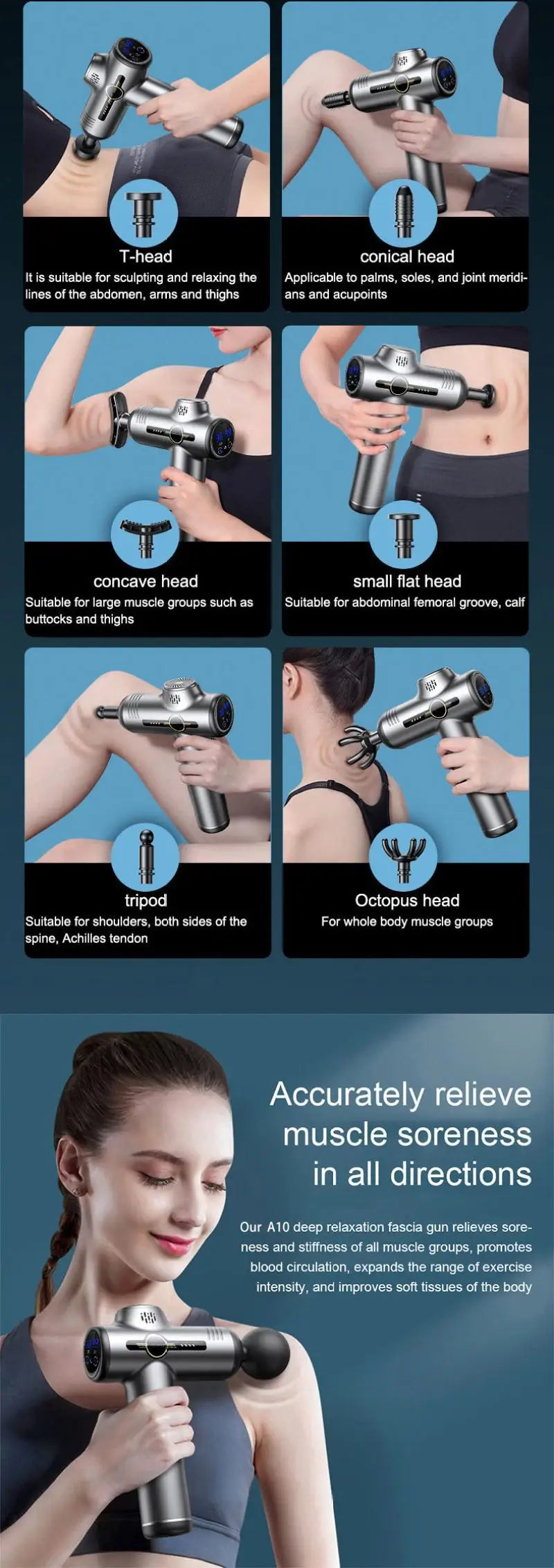 Portable Fascia Gun Vibration Massage Gun For Body Neck