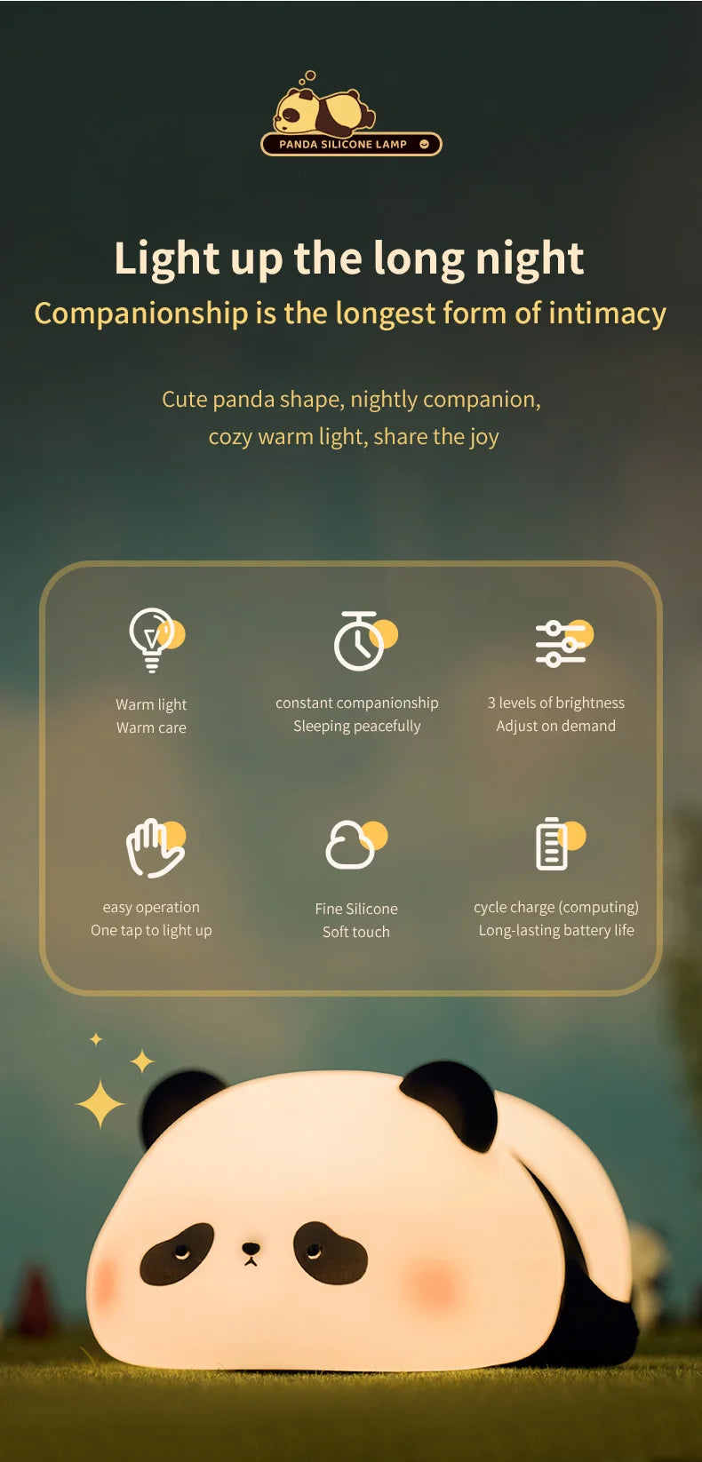 Mini Cute Panda Small Creative Night Light