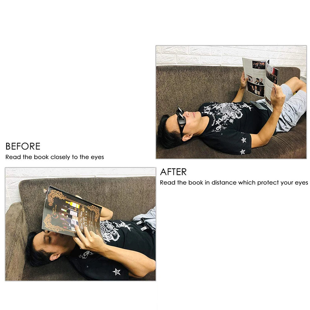 Lazy Creative Periscope Horizontal Reading Books Sit Glasses