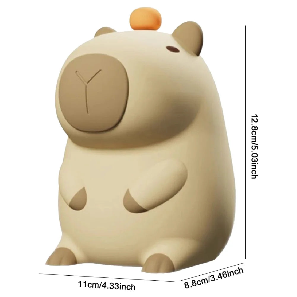 Cute Capybara Silicone Night Light Lamp