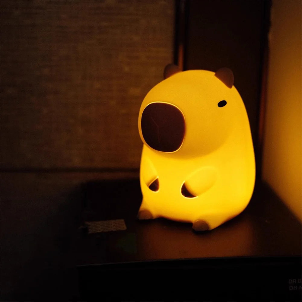Cute Capybara Silicone Night Light Lamp