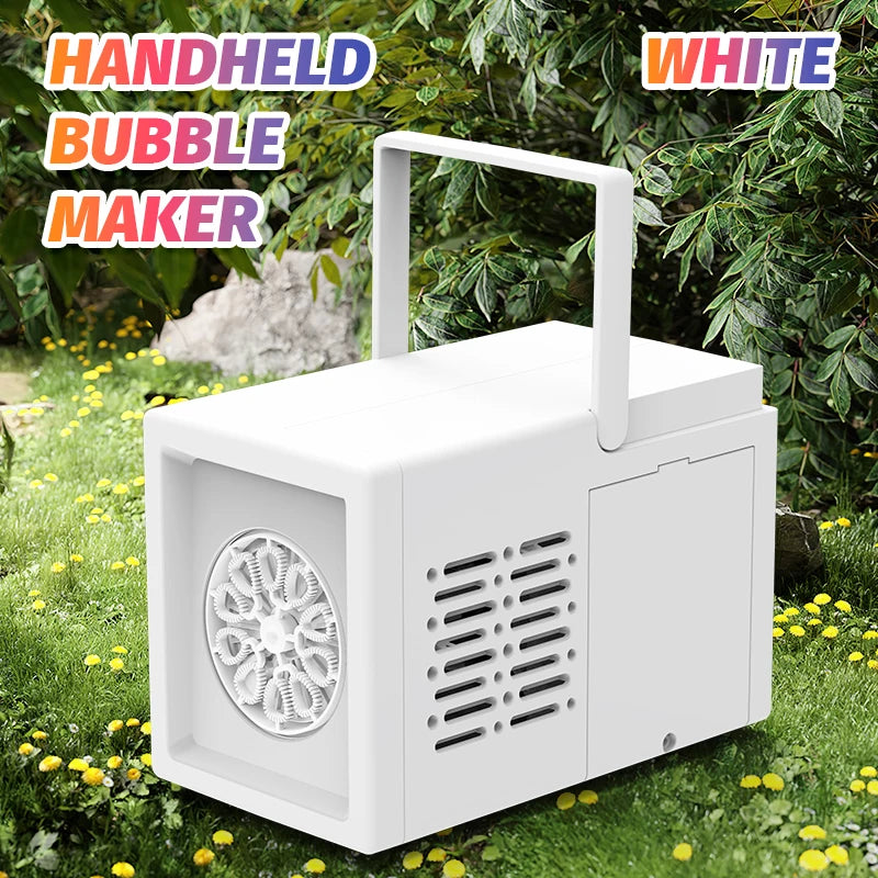 Electric Bubble Blower Toy – 10-Hole Handheld Bubble Machine for Outdoor Fun