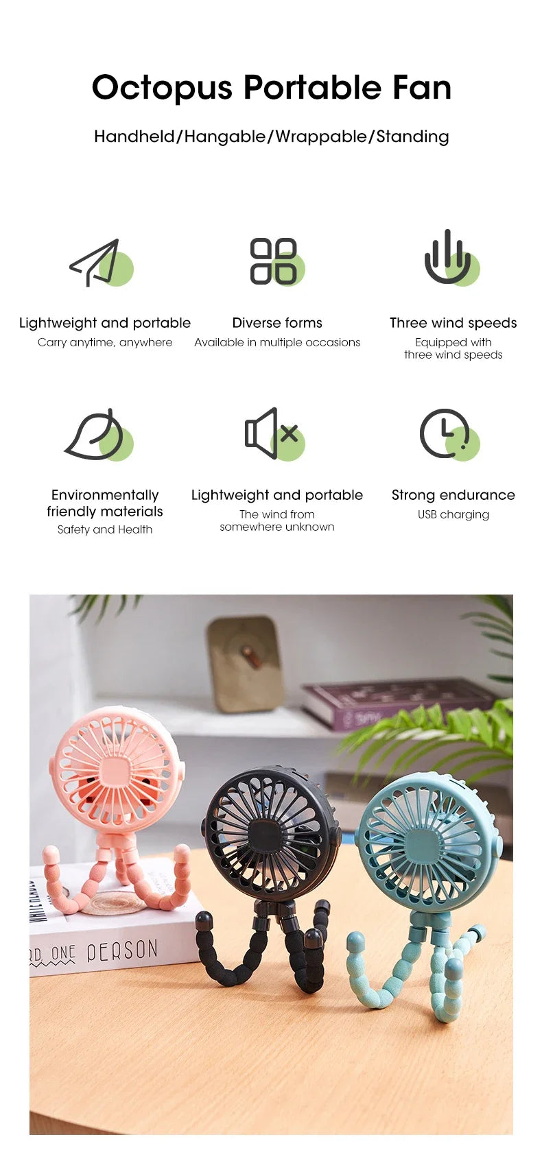 Baby Portable Fan for Cart Stroller