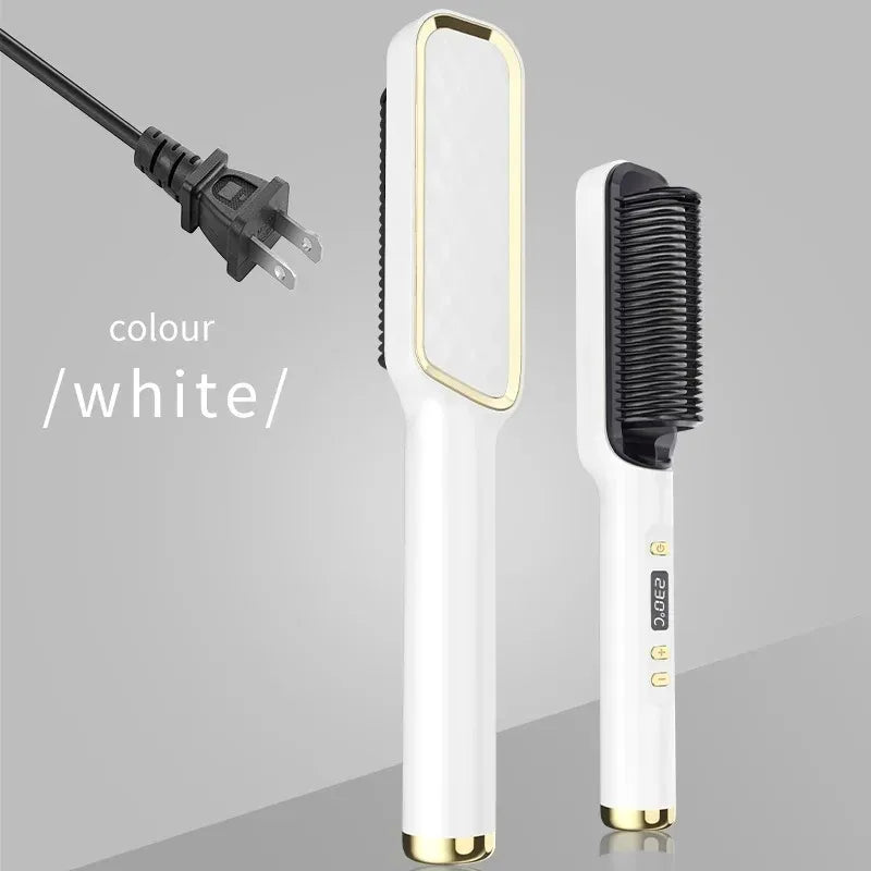 Electric Hair Straightening Brush Heating Hot Comb