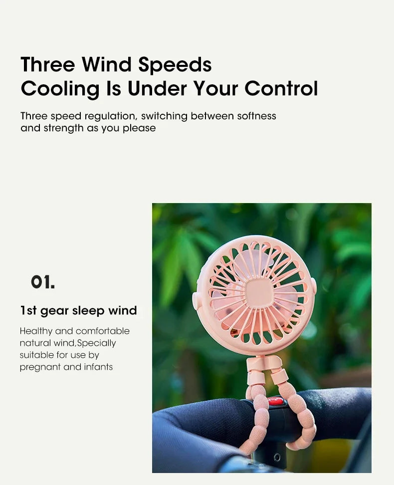 Baby Portable Fan for Cart Stroller