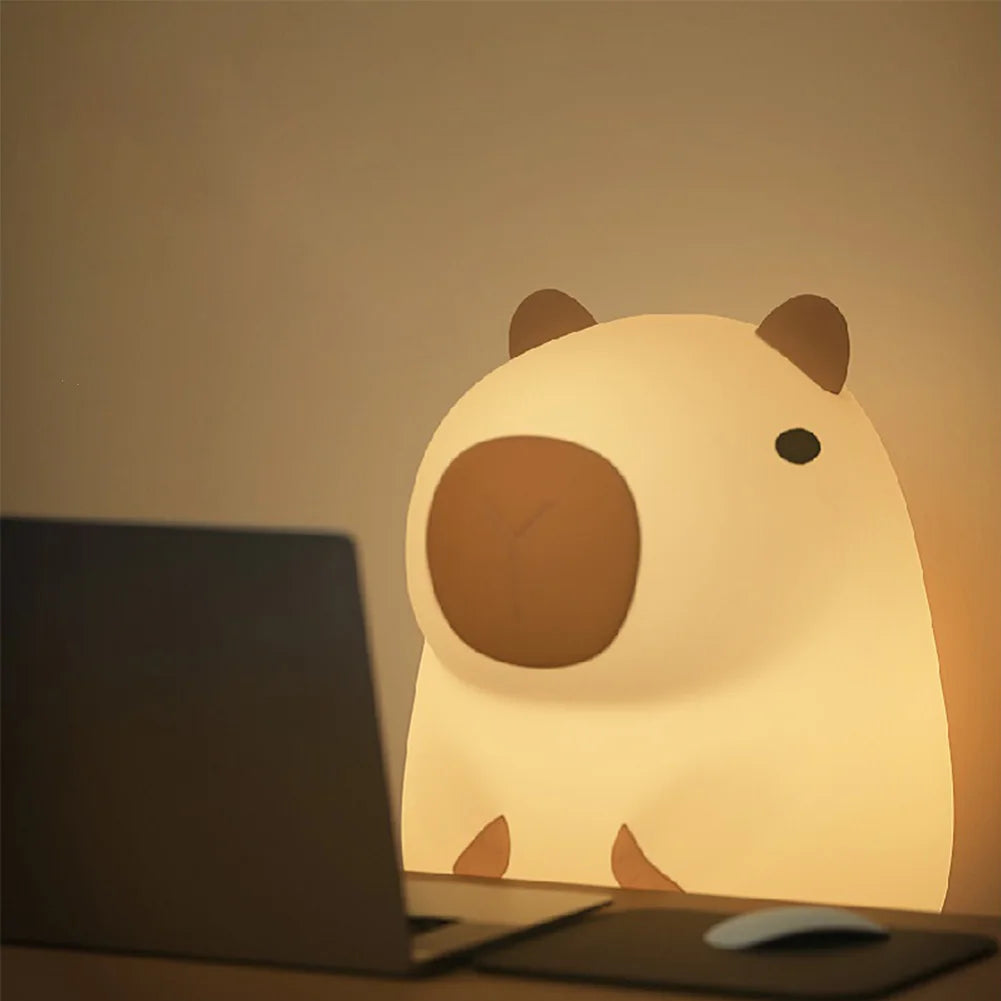 Cute Capybara Silicone Night Light Lamp