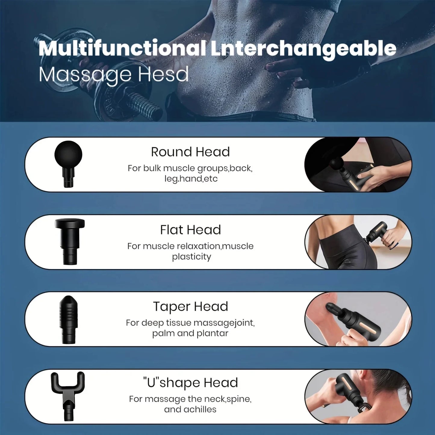 Portable Fascia Gun Vibration Massage Gun For Body Neck