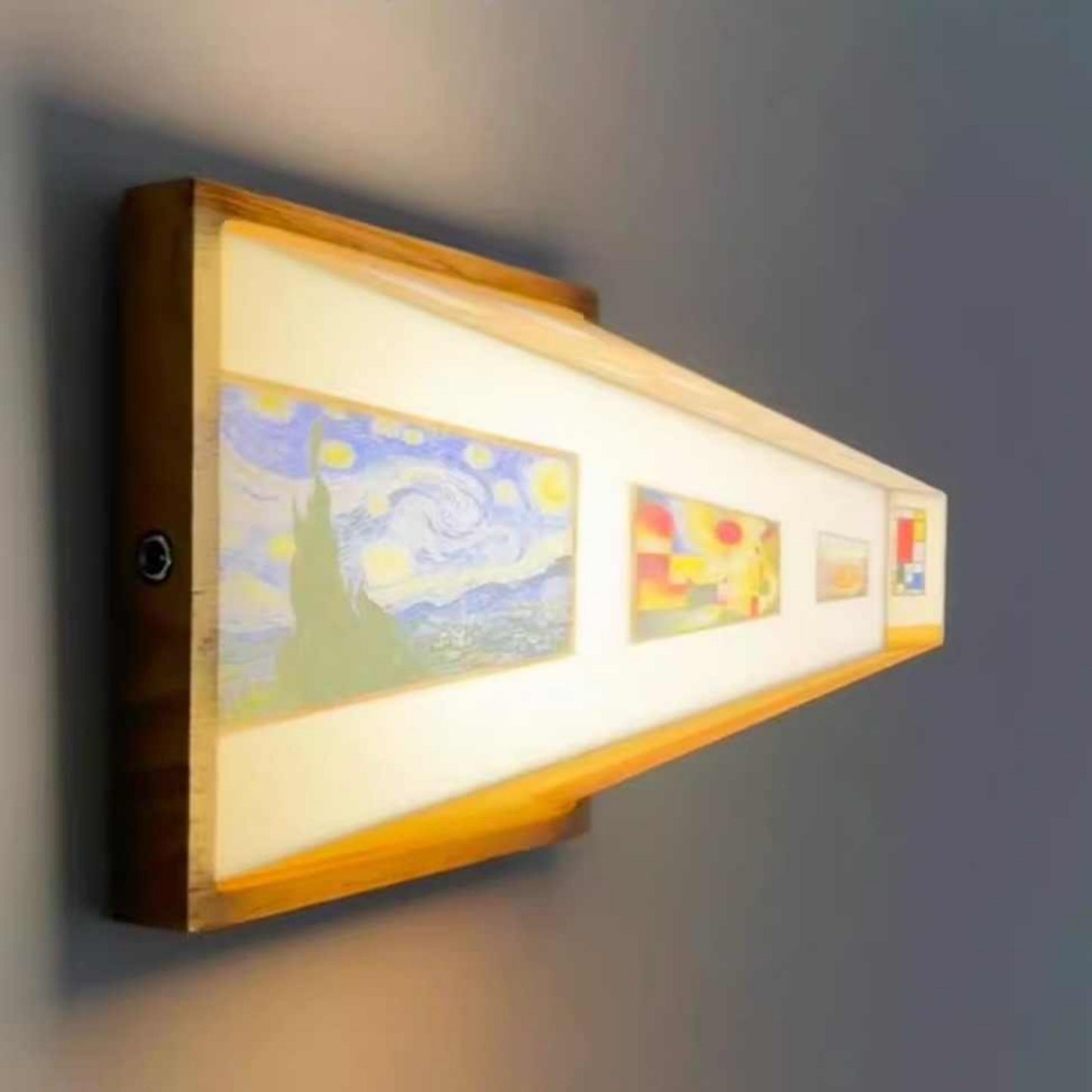 3d Naked Eye Vision Wooden Wall Lamp