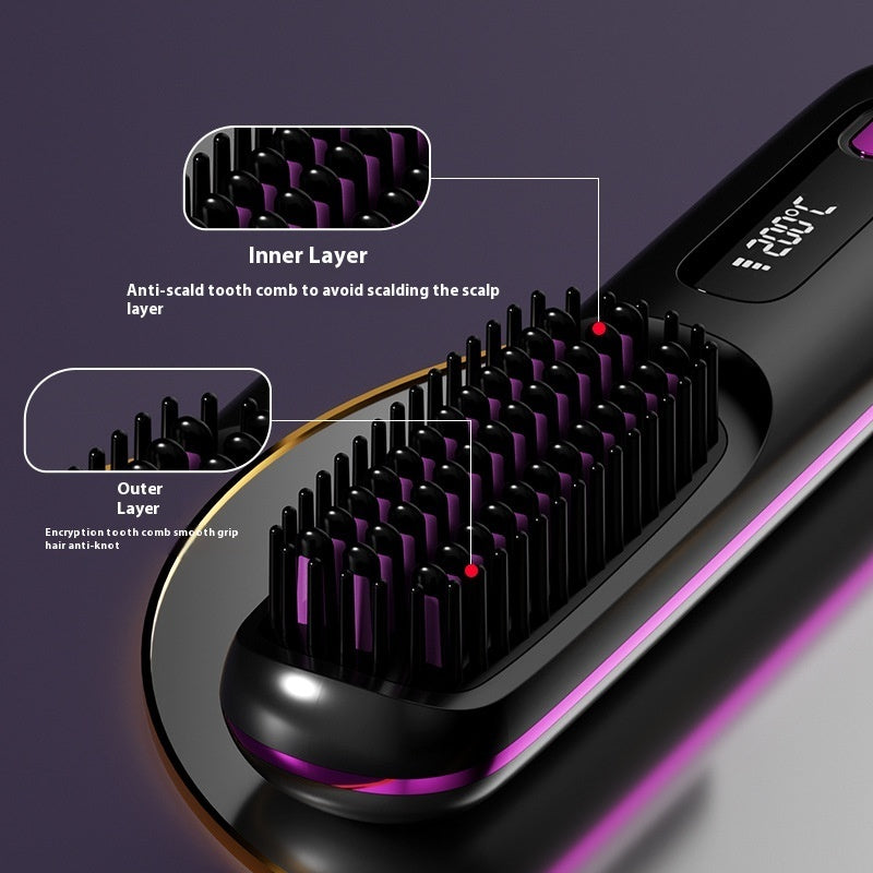 2-in-1 Electric Hair Straightening Comb – Tame Frizz Instantly!