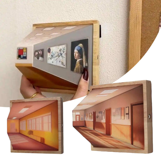 3d Naked Eye Vision Wooden Wall Lamp