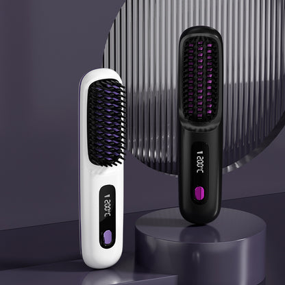 2-in-1 Electric Hair Straightening Comb – Tame Frizz Instantly!