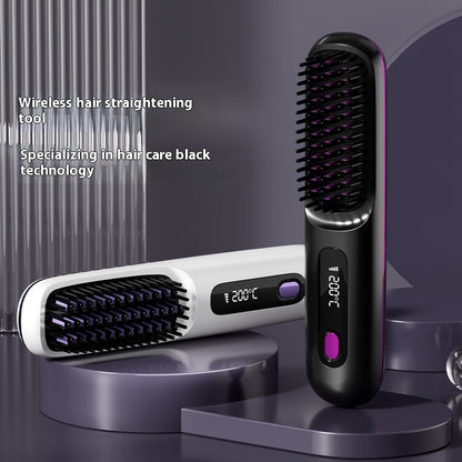 2-in-1 Electric Hair Straightening Comb – Tame Frizz Instantly!