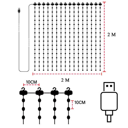 Smart RGB Curtain String Lights