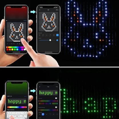 Smart RGB Curtain String Lights