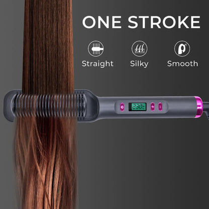 Electric Hair Straightening Brush Heating Hot Comb