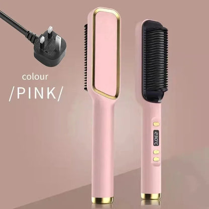 Electric Hair Straightening Brush Heating Hot Comb