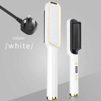 Electric Hair Straightening Brush Heating Hot Comb