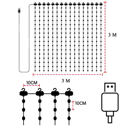 Smart RGB Curtain String Lights