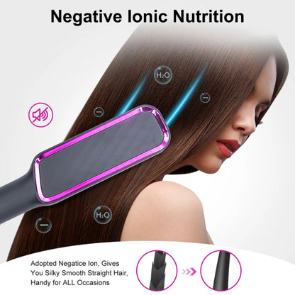 Electric Hair Straightening Brush Heating Hot Comb
