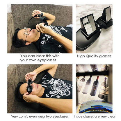 Lazy Creative Periscope Horizontal Reading Books Sit Glasses