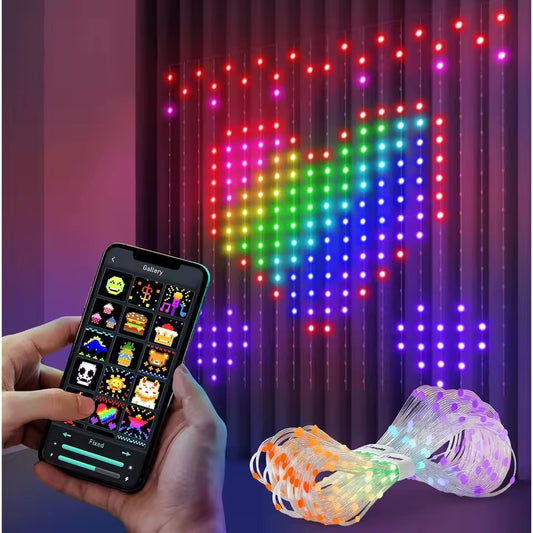 Smart RGB Curtain Lights by Daily Deals Depot 